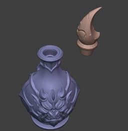 Yokai Spirit Vessel Potion Bottle 3d model