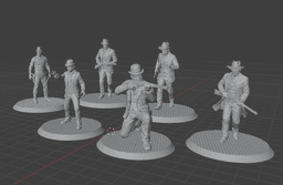 MINI LOOTS COLLECTIBLES: THE OLD WEST EDITION – THE LAWMEN PACK 3d model
