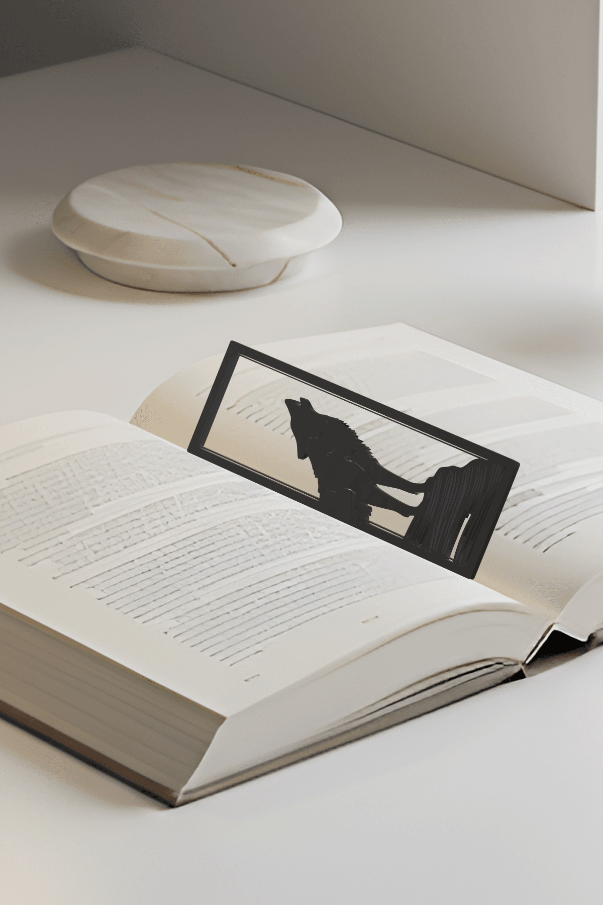 Wolf Bookmark, Gift Idea 3d model
