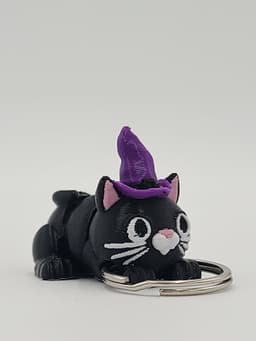 Keychain Witch Hat Snappy Cat - (Snap-Flex: Medium Tightness Joint) 3d model