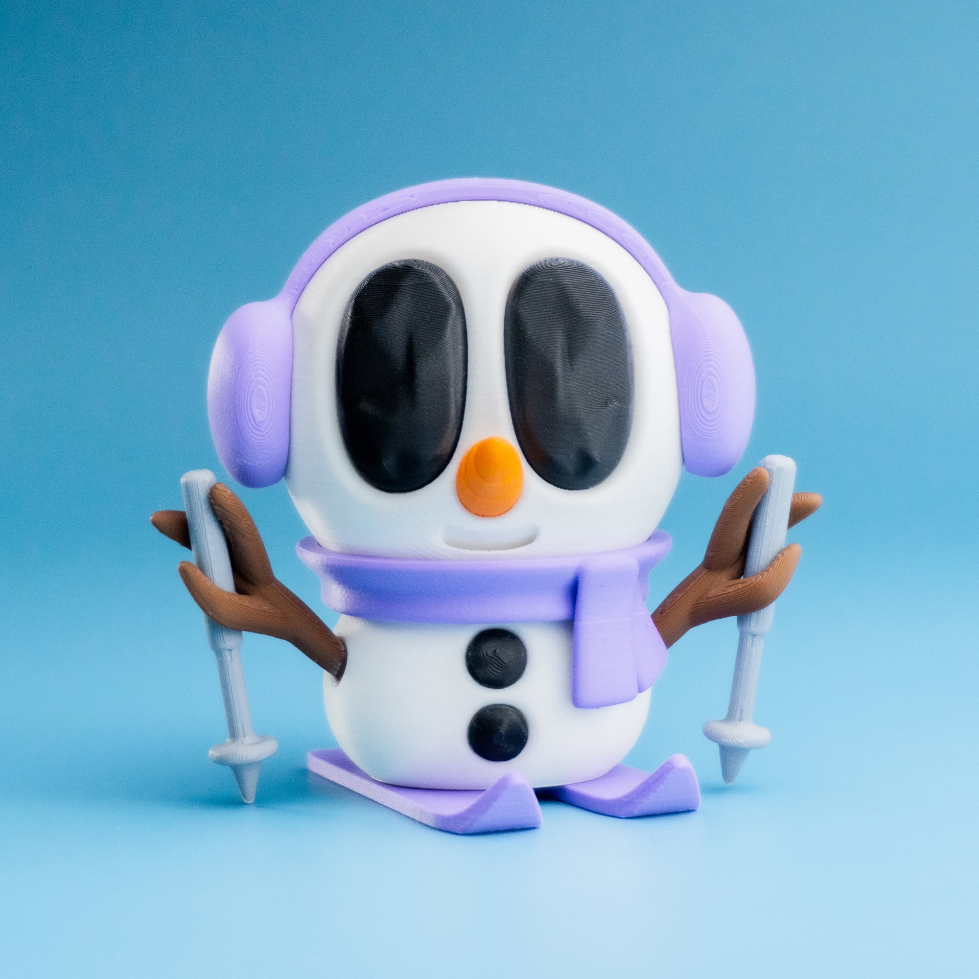 Snowblobs - Mini Modular Articulated Snowman Art Toy 3d model