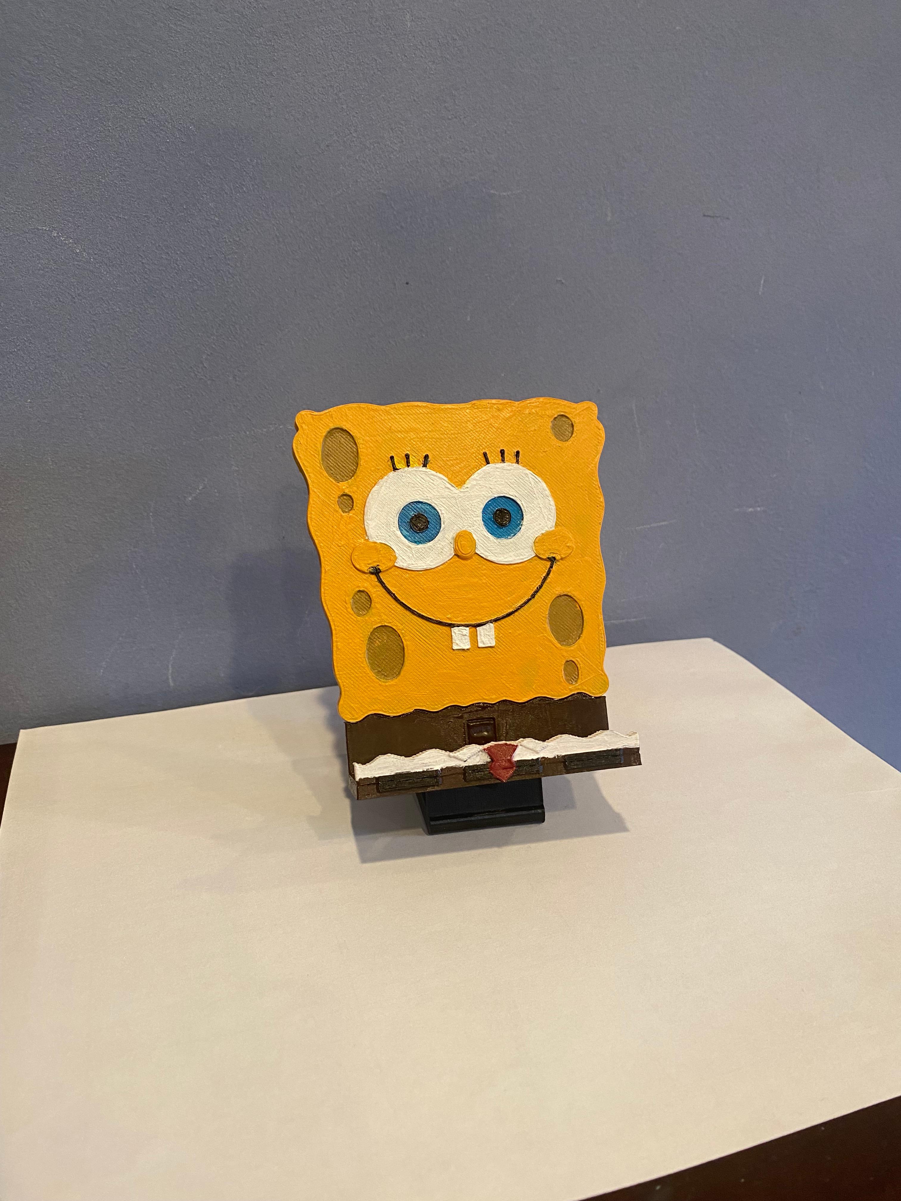 Spongebob themed phone holder 3d model