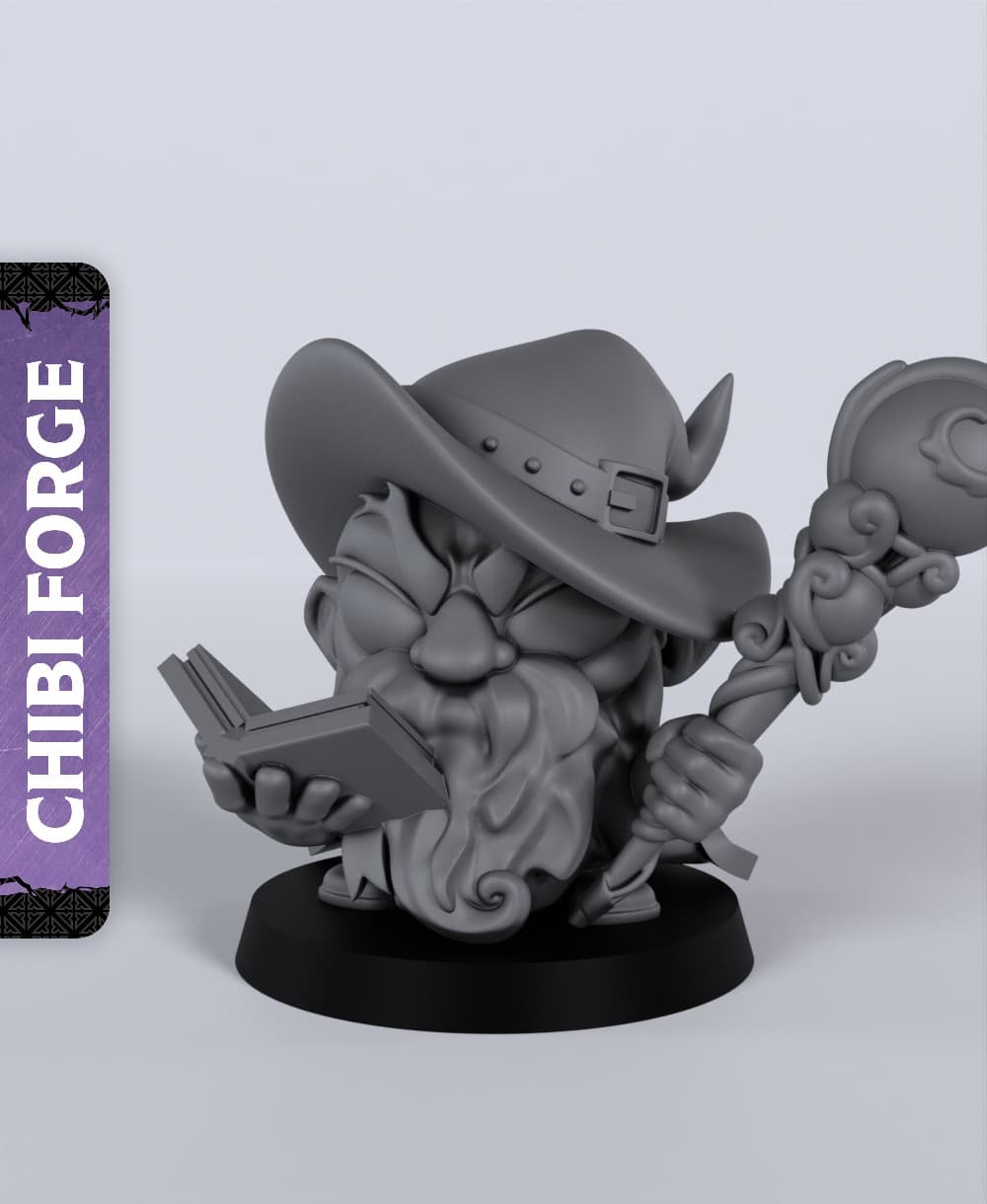 Male Dwarf Wizard - With Free Dragon - 5e DnD Inspired for RPG and Wargamers 3d model