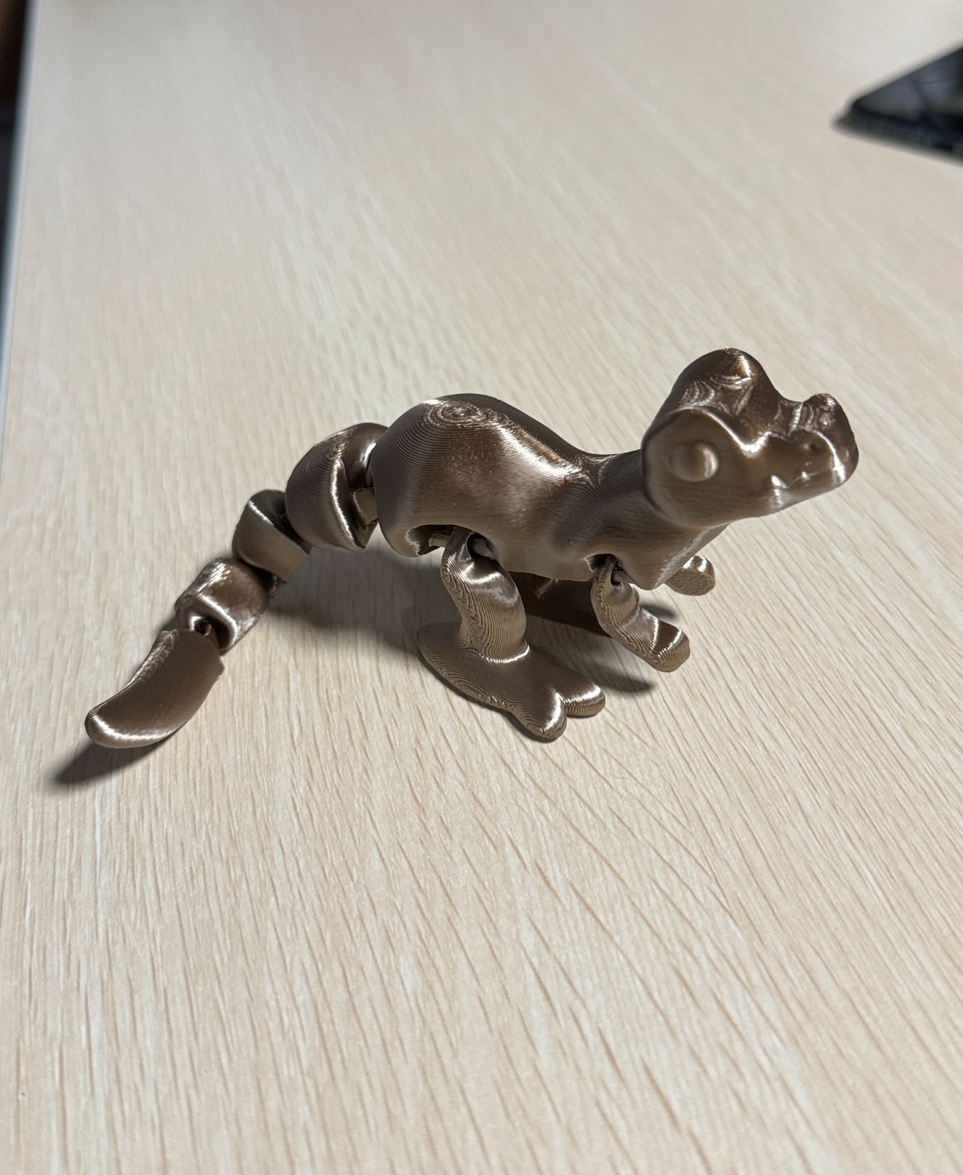 Printed on a Bambu P1S using TTYT3D `Silk Shiny Fast Color Gradient Change` PLA
- no supports