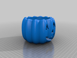 Halloween Jack O Lantern Candle Holder with Hat for 3 Wick Candle 3d model