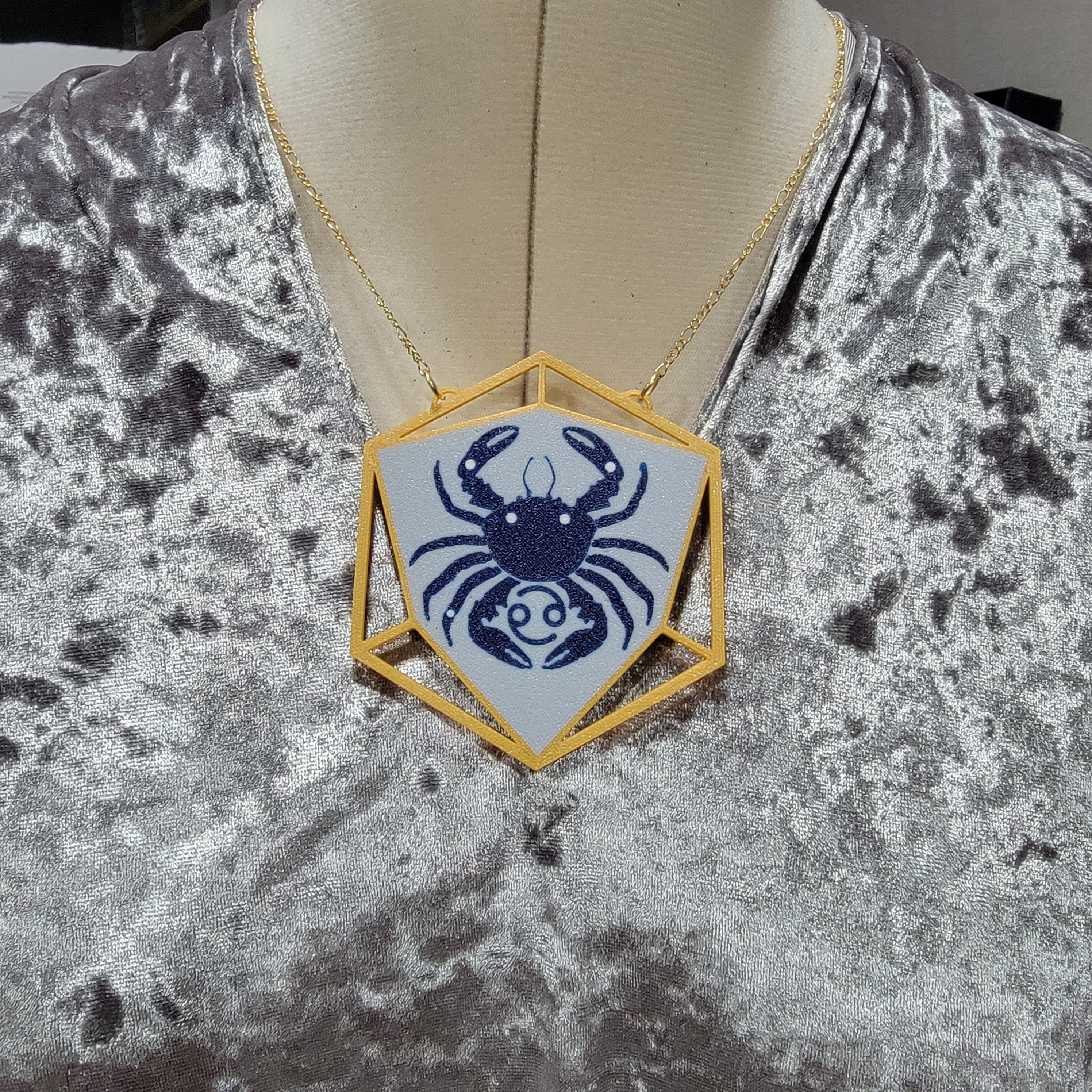 Cancer Astrology Pendant 3d model