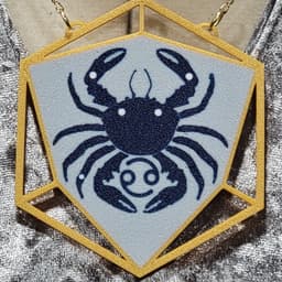 Cancer Astrology Pendant 3d model