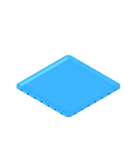 8x8 MU - Thin Plain - MultiBoard Plate 3d model