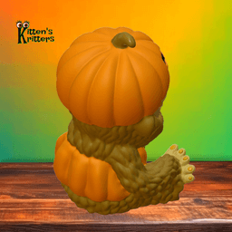 Baby Halloween Bigfoot Figurine Sasquatch with Pumpkin 3d model