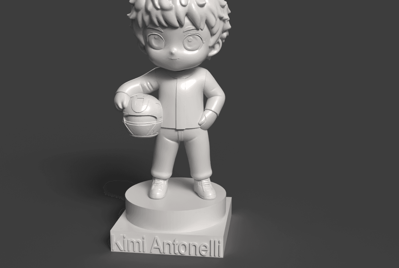 Chibi Kimi Antonelli 12 F1 Driver 3D Print STL 3d model