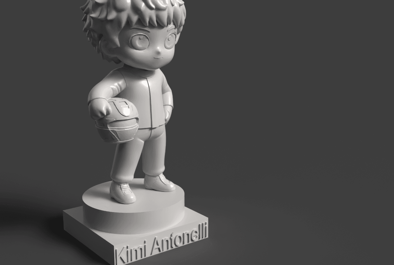 Chibi Kimi Antonelli 12 F1 Driver 3D Print STL 3d model