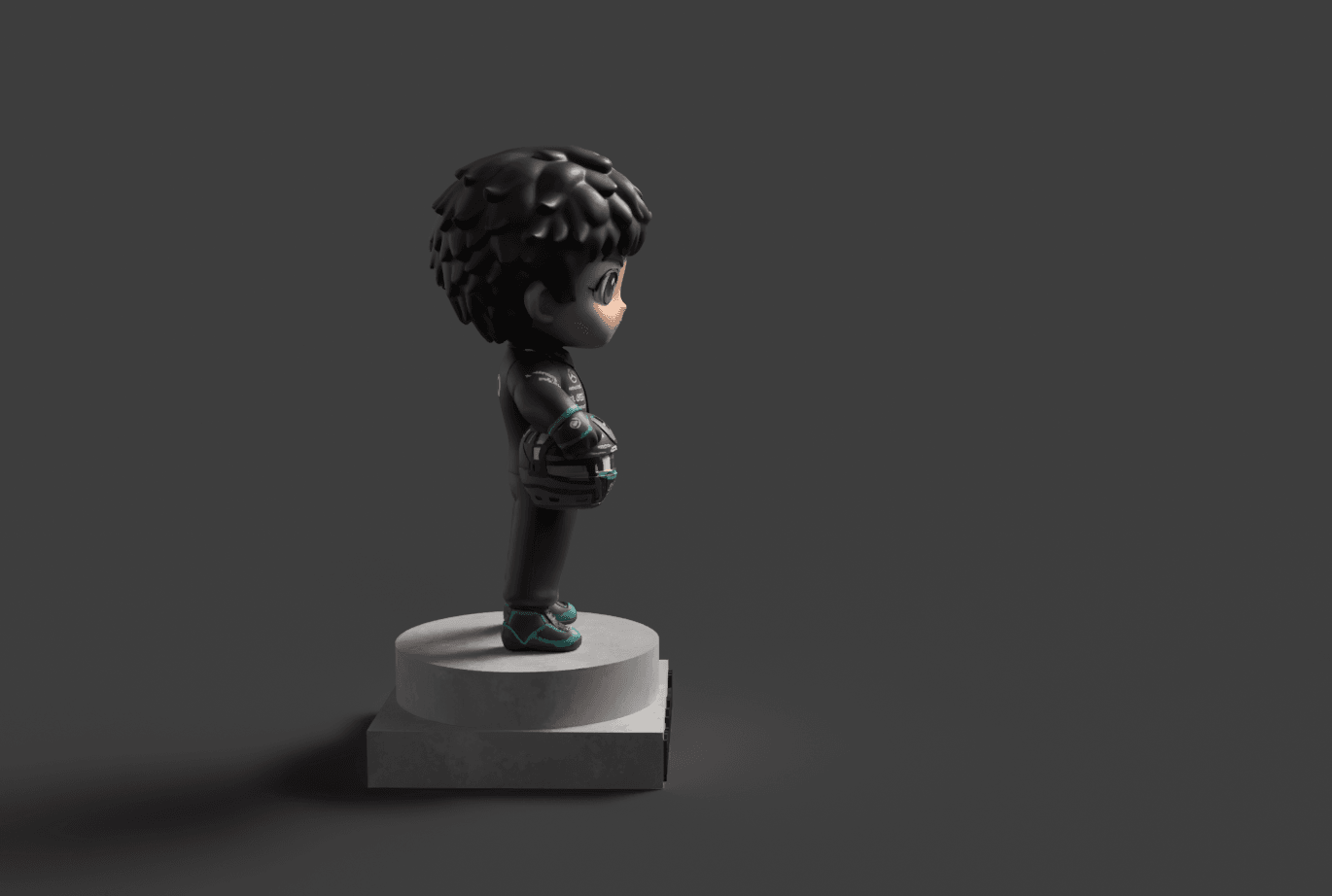 Chibi Kimi Antonelli 12 F1 Driver 3D Print STL 3d model