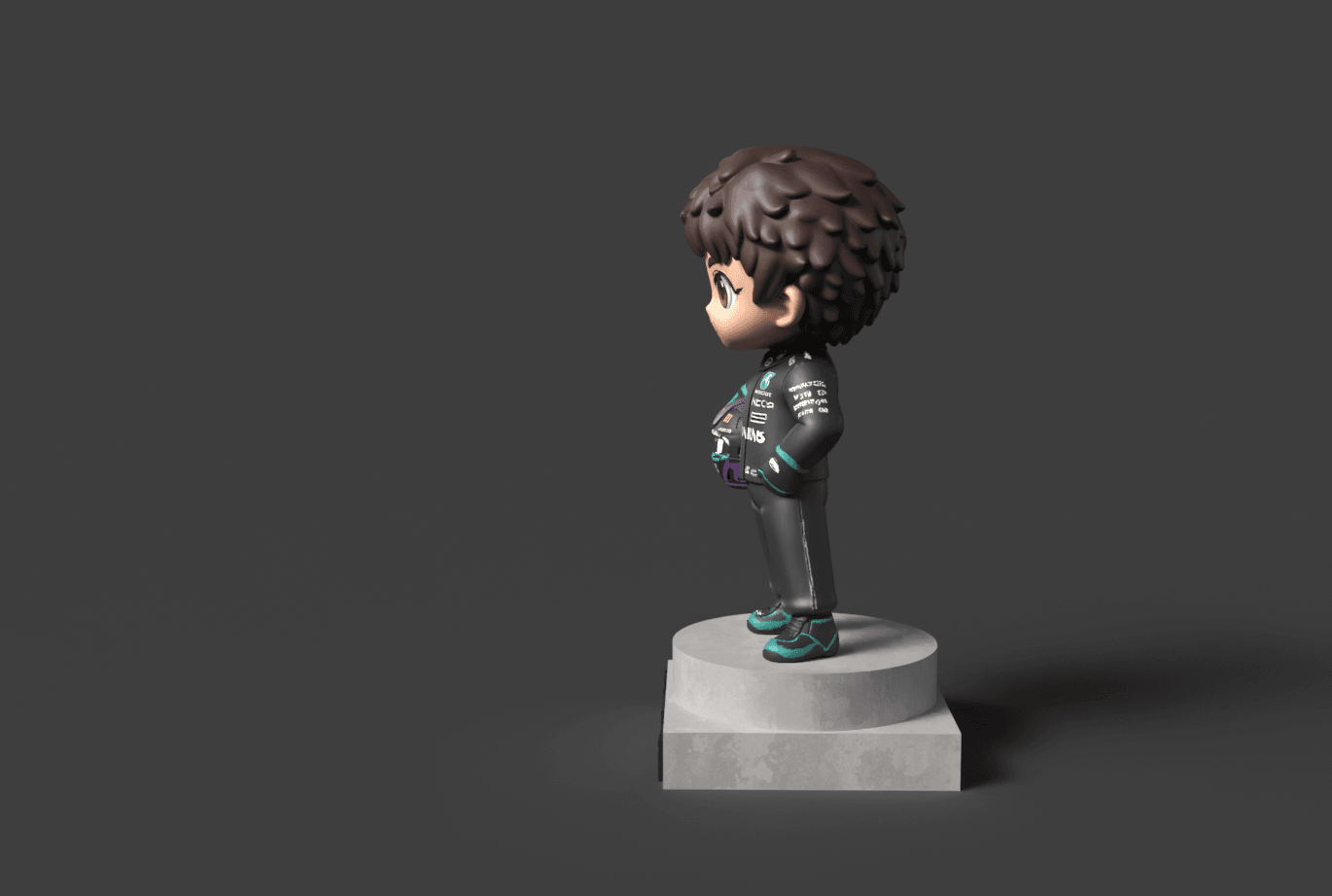 Chibi Kimi Antonelli 12 F1 Driver 3D Print STL 3d model