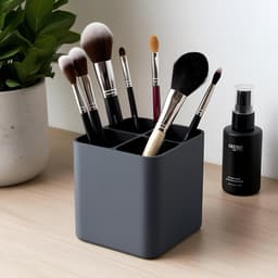 Modern Makeup Brush Holder With Four Compartments 3d model