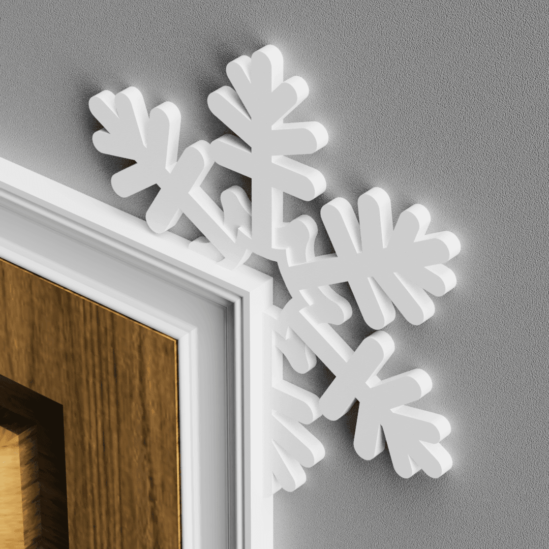 Snowflake Door Topper 3d model