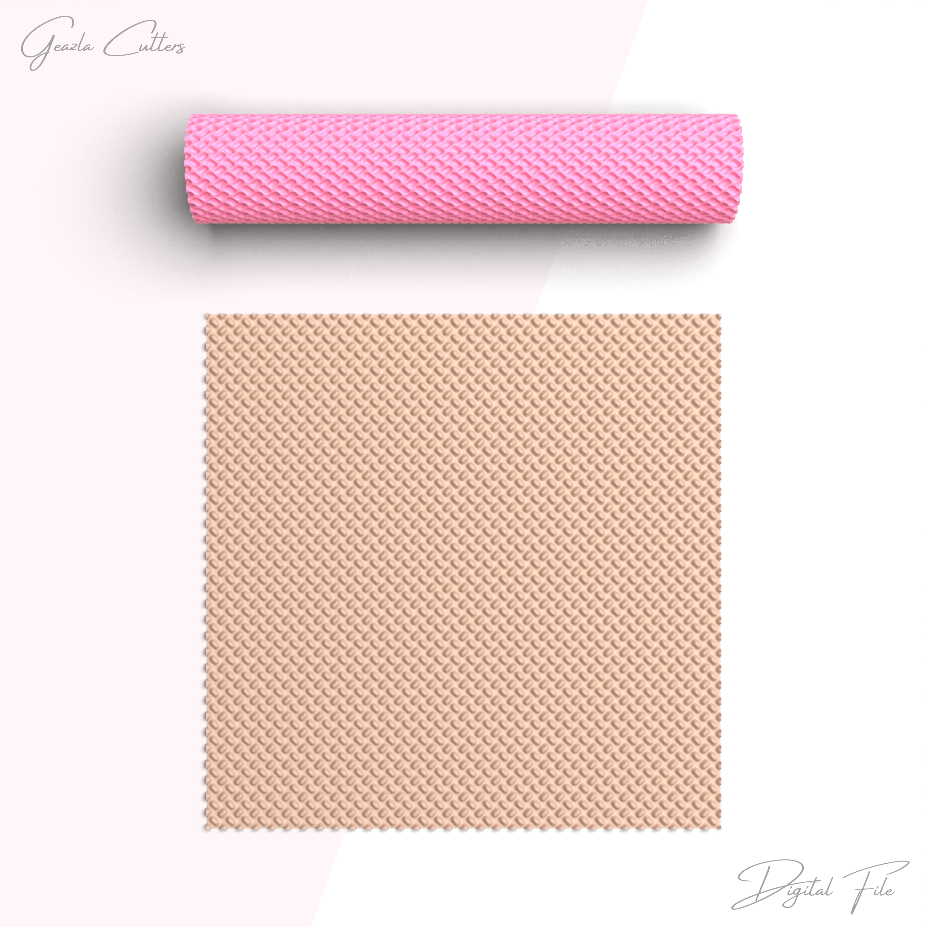 Knit Texture Roller For Polymer Clay, Fabric Clay Texture Rolling Pin, Clay Tool, Printable, No:1430 3d model