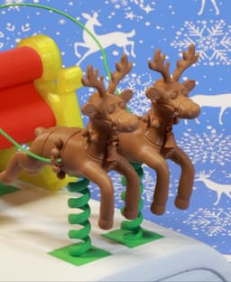 Santa Claus Bobble Sleigh Decoration 3d model