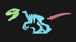 Cute Raptor Skeleton 3d model