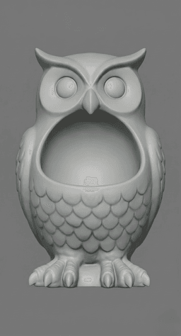 Owl Key Holder STL – Valet Bowl & Entryway Organizer 3d model