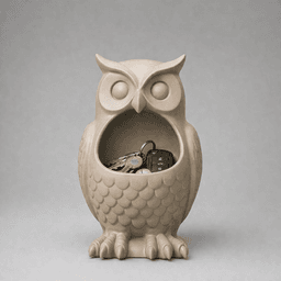 Owl Key Holder STL – Valet Bowl & Entryway Organizer 3d model