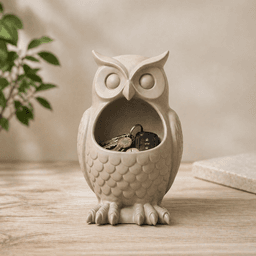 Owl Key Holder STL – Valet Bowl & Entryway Organizer 3d model