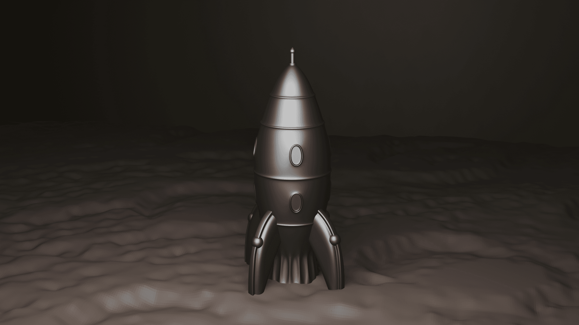 Retro Rocket Beer Can Holder 3d model