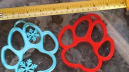 Christmas Dog Paw Print Ornament 3d model