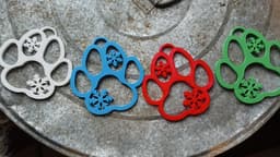 Christmas Dog Paw Print Ornament 3d model
