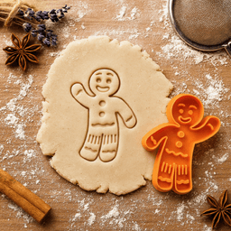Happy Cute “Cookie Man” Cookie Cutter, Gingerbread Man Cutter, Cookie - Clay / Cutter - Stamp, Funny 3d model