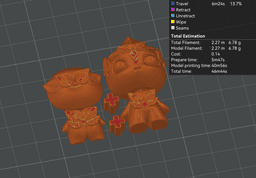 Wood Imp - Flexi Keychain & Bag Charm, No Supports 3D Print STL/3MF 3d model