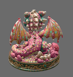 Candy Kingdom Baby Dragon STL File for 3D Print 3d model