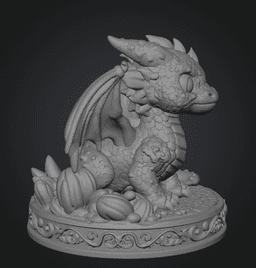 Candy Kingdom Baby Dragon STL File for 3D Print 3d model