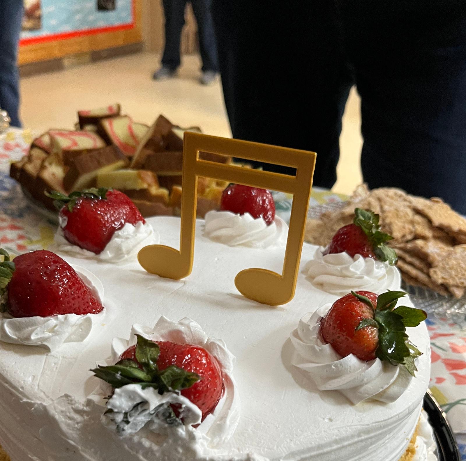 Music note cake topper 3d model
