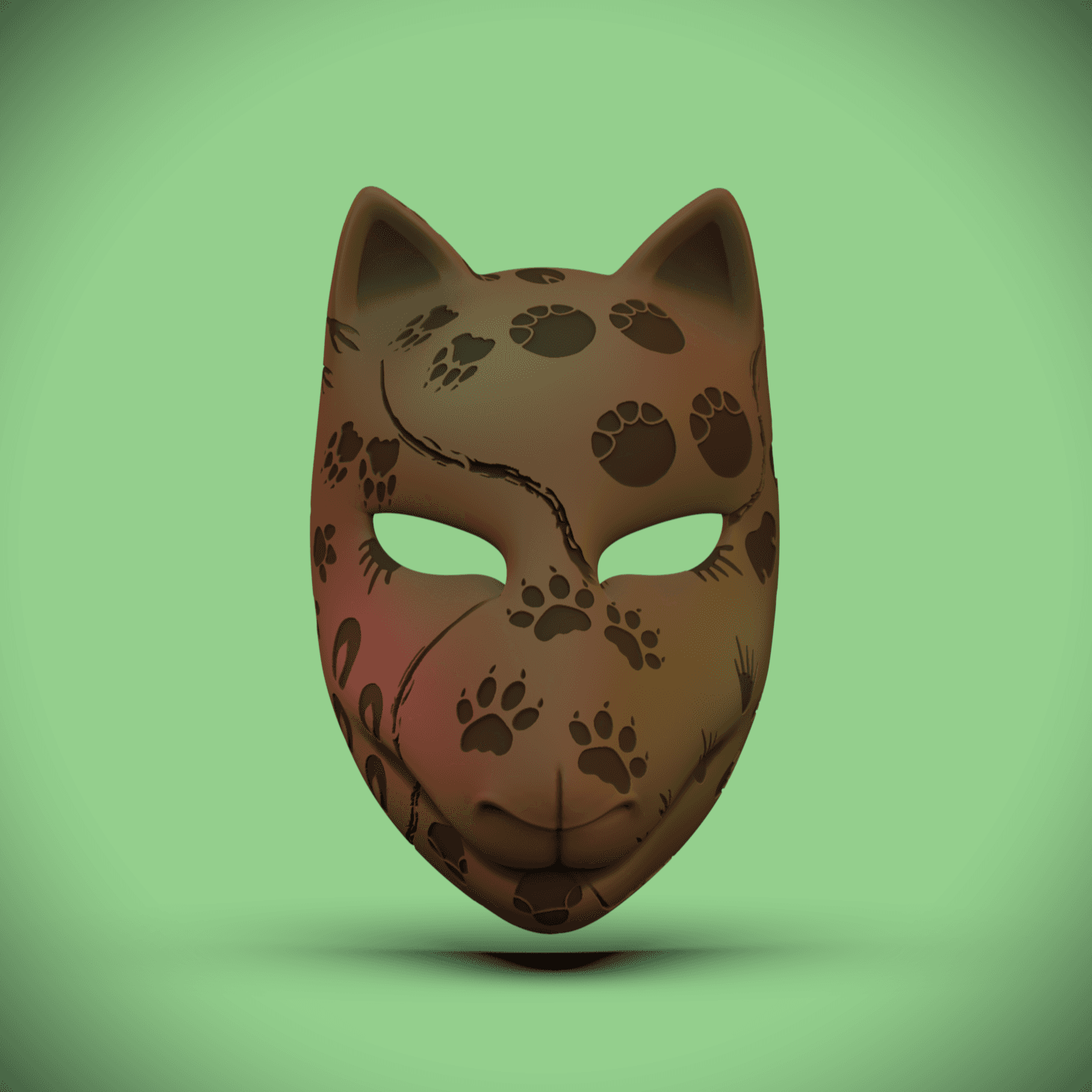 Animal Print Mask -"Safari" (Sculptober Day 25) 3d model