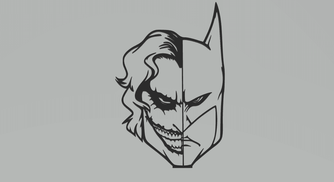 Batman Vs Coringa 2D.stl 3d model