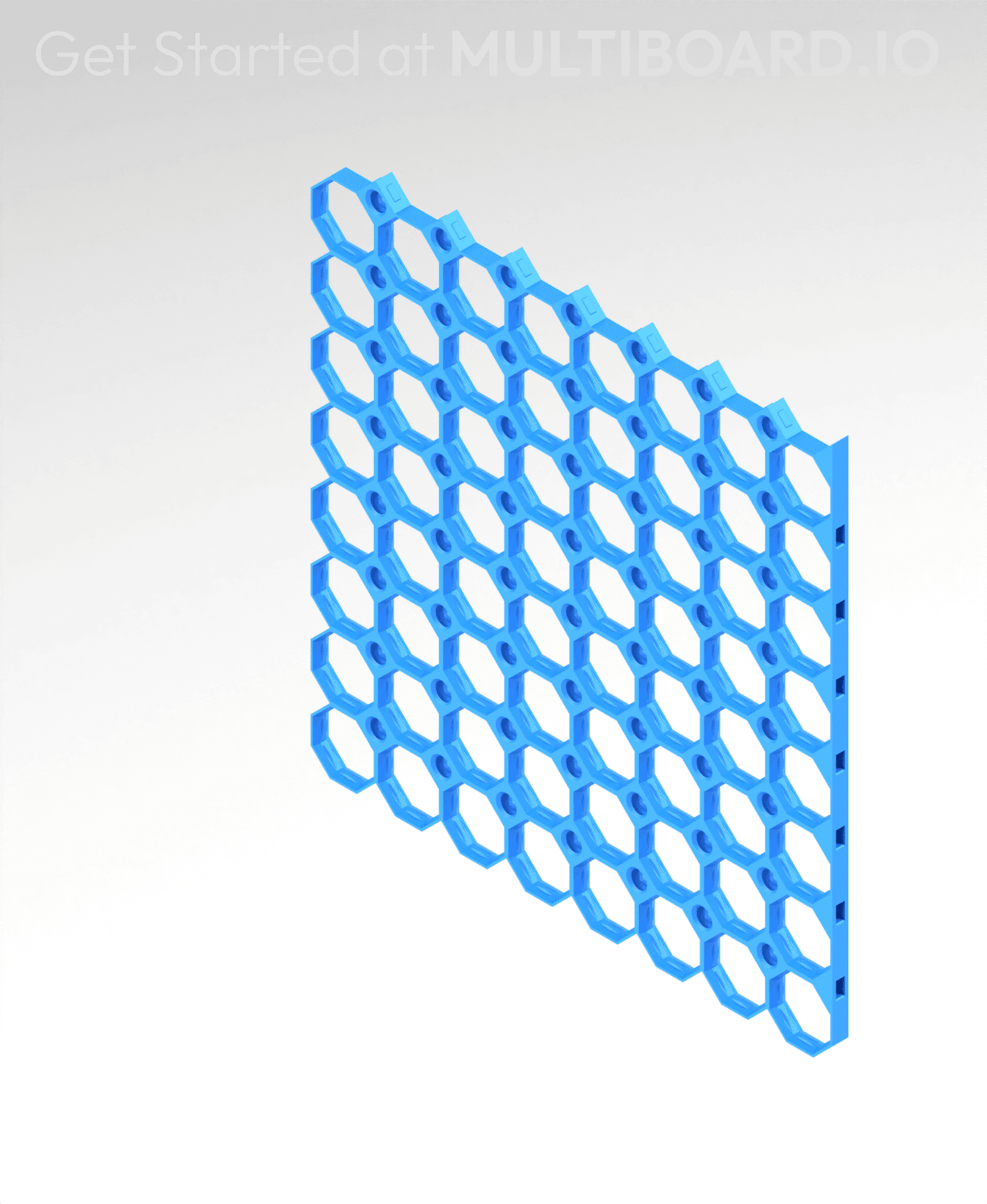 8x8 MU - Right Grid Interfitted - MultiBoard Octagon Plate 3d model