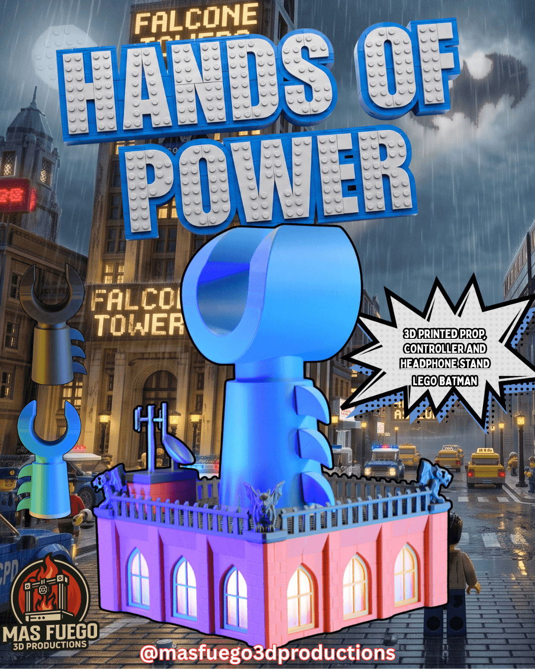 Lego Batman - Hands of Power - Gaming Controller Holder 3d model