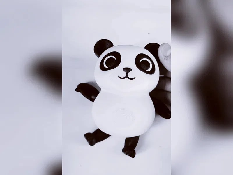 Panda Articulated Toy: Adorable and Ready for Play 3d model