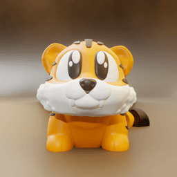 Tora the Tiger – Flexi Fidget Tiger – 3DPAW 3d model