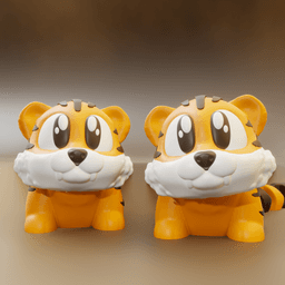 Tora the Tiger – Flexi Fidget Tiger – 3DPAW 3d model