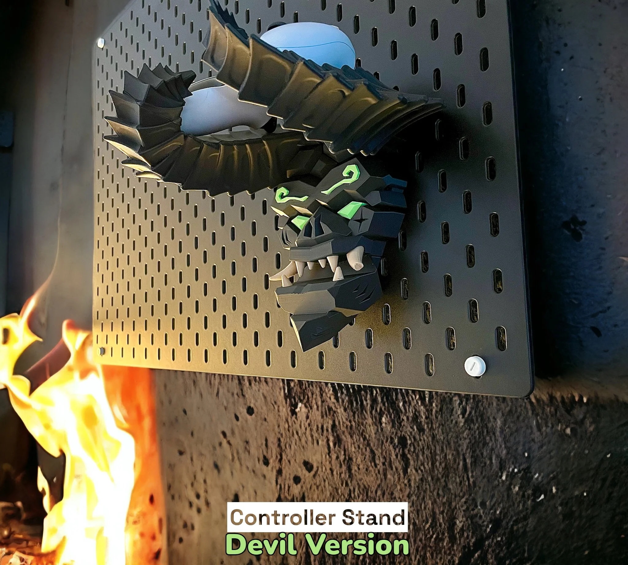 Japanese Demon Head Stand for Ikea Pinboard 3d model