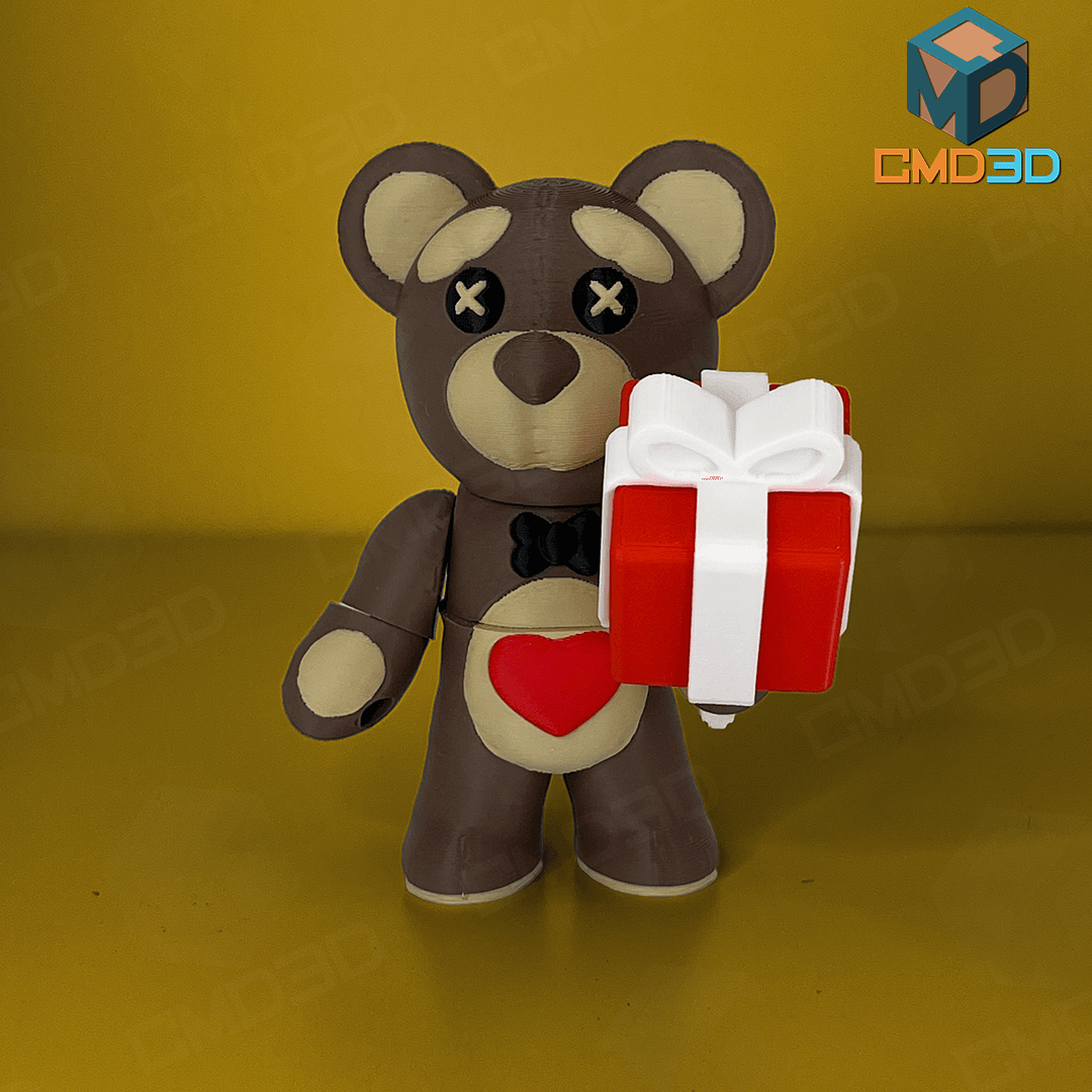 Articulated Valentines Teddy 3d model
