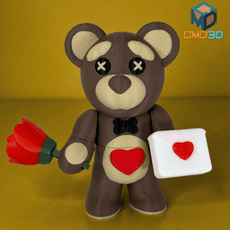 Articulated Valentines Teddy 3d model