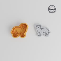 Australian Shepherd Cookie & Fondant Cutter Stamp Set, Pet, Animals, Herding Dog, Puppy, Breed, 3 Sizes, 6 Pieces STL PRODUCT_277 3d model