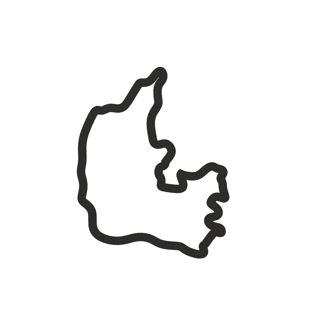 Denmark Cookie Cutter STL File - 4 inches 3d model