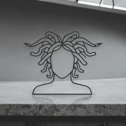 Medusa Line Art - Desktop Line Art 3d model