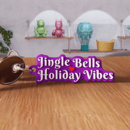 Jingle Bells Holiday Vibes Christmas Keychain 3d model