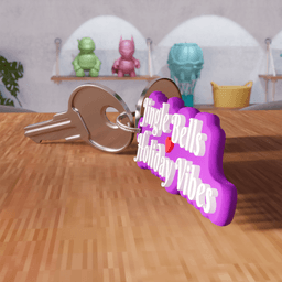 Jingle Bells Holiday Vibes Christmas Keychain 3d model