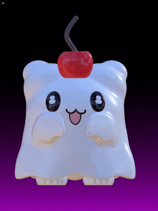Cute little ghost from sanrio hanamaruobake.stl 3d model