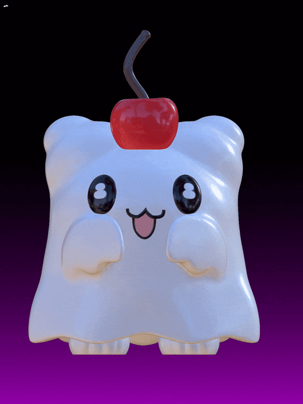 Cute little ghost from sanrio hanamaruobake.stl 3d model
